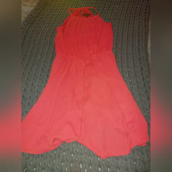 strapless open back dress Banana Republic Women's Pink Halter Maxi Dress V-Neck Tie Neck Pleated main image 0